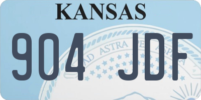 KS license plate 904JDF