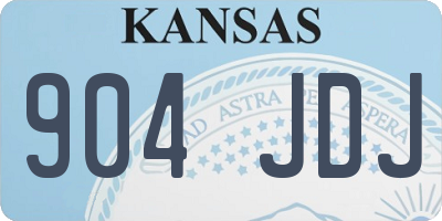 KS license plate 904JDJ