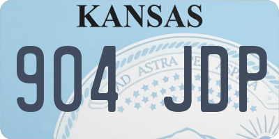 KS license plate 904JDP