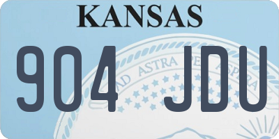KS license plate 904JDU