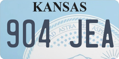 KS license plate 904JEA