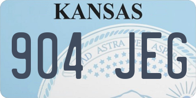 KS license plate 904JEG