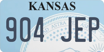 KS license plate 904JEP