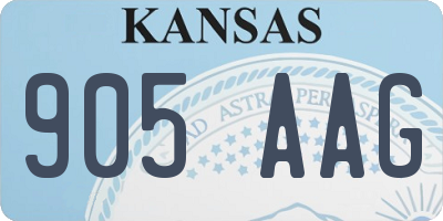 KS license plate 905AAG