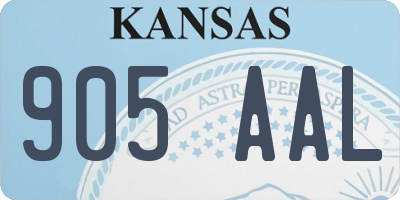 KS license plate 905AAL