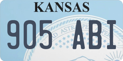 KS license plate 905ABI