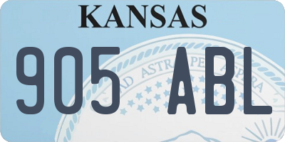 KS license plate 905ABL