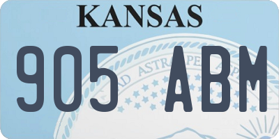 KS license plate 905ABM