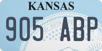 KS license plate 905ABP