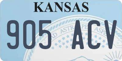 KS license plate 905ACV