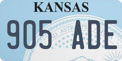 KS license plate 905ADE