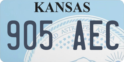 KS license plate 905AEC