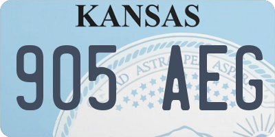 KS license plate 905AEG