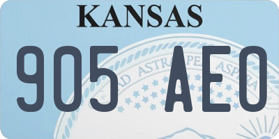 KS license plate 905AEO