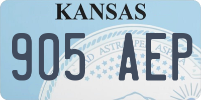 KS license plate 905AEP