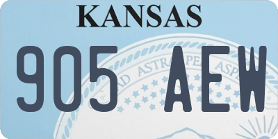 KS license plate 905AEW