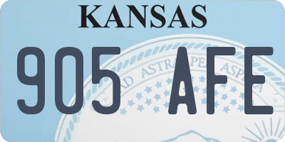 KS license plate 905AFE