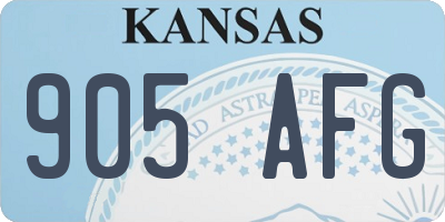 KS license plate 905AFG