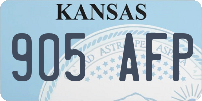 KS license plate 905AFP