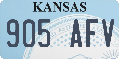 KS license plate 905AFV