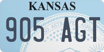 KS license plate 905AGT
