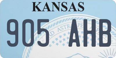 KS license plate 905AHB