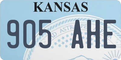 KS license plate 905AHE