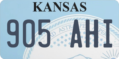 KS license plate 905AHI