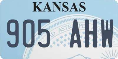 KS license plate 905AHW