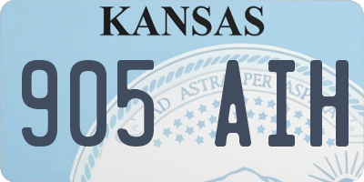 KS license plate 905AIH