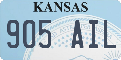 KS license plate 905AIL