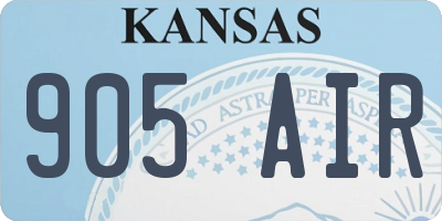 KS license plate 905AIR