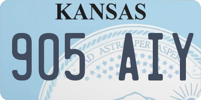 KS license plate 905AIY