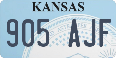 KS license plate 905AJF