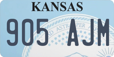 KS license plate 905AJM
