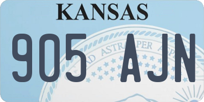 KS license plate 905AJN