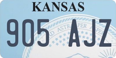 KS license plate 905AJZ