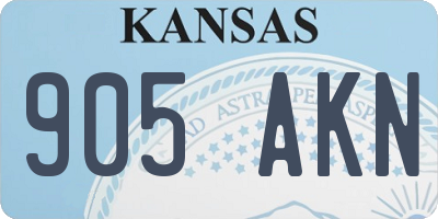 KS license plate 905AKN