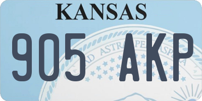 KS license plate 905AKP