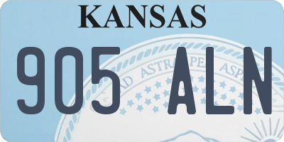 KS license plate 905ALN