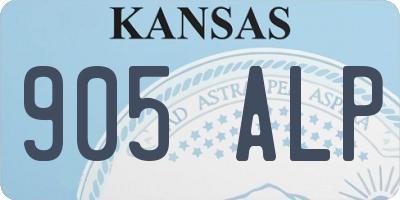 KS license plate 905ALP