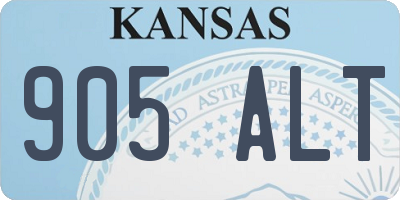 KS license plate 905ALT