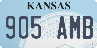 KS license plate 905AMB
