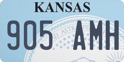 KS license plate 905AMH