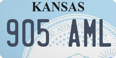 KS license plate 905AML