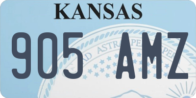 KS license plate 905AMZ