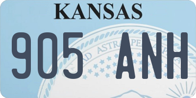 KS license plate 905ANH
