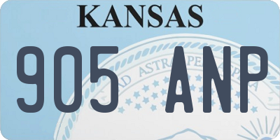 KS license plate 905ANP
