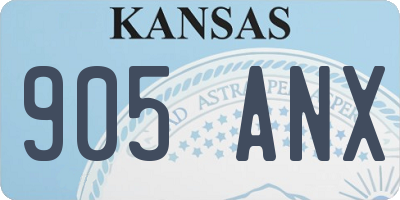 KS license plate 905ANX