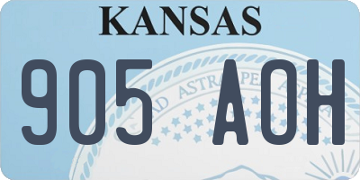 KS license plate 905AOH